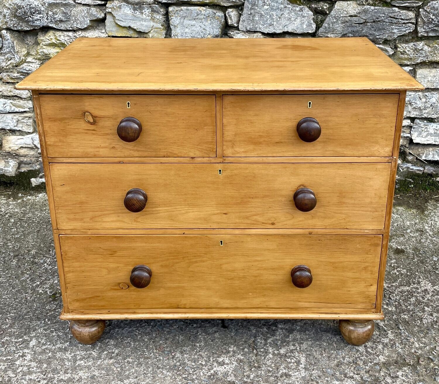 Antique Stripped Pine Chest of Drawers