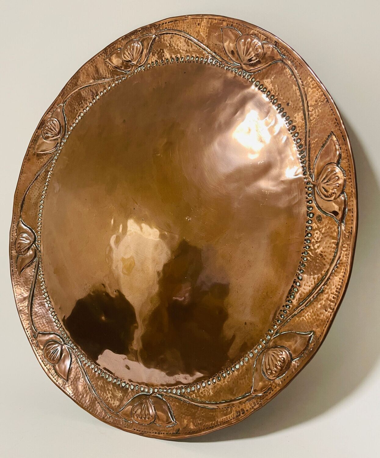 Arts and Crafts Copper Charger John Pearson