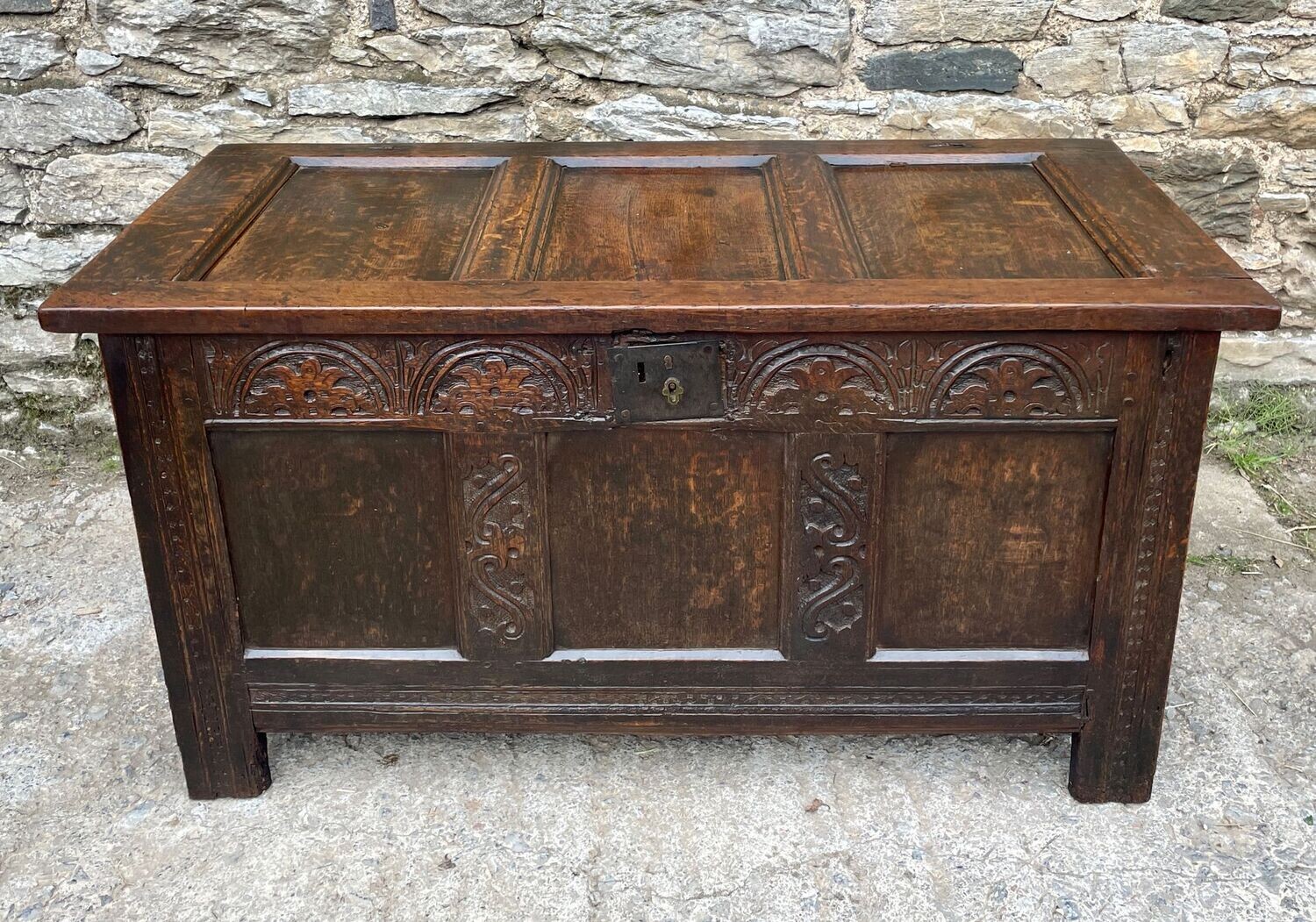 18th Century Panelled Oak Coffer