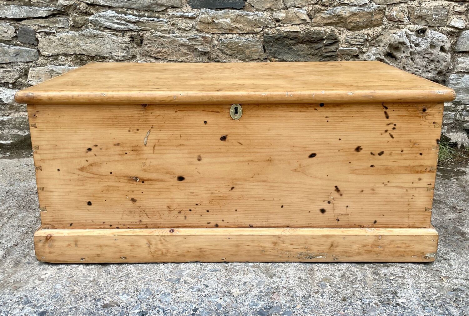 Antique Stripped Pine Blanket Box