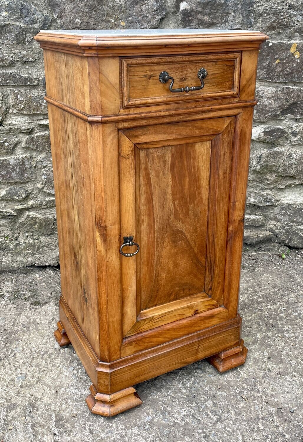 Antique French Marble Topped Pot Cupboard