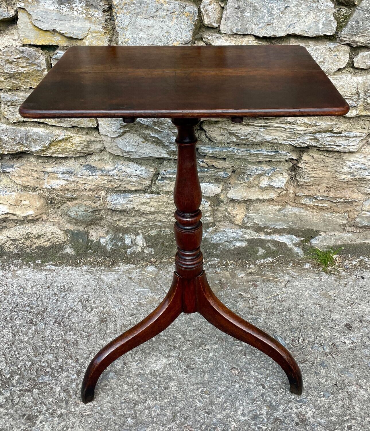 Georgian Oak Tilt Top Wine Table