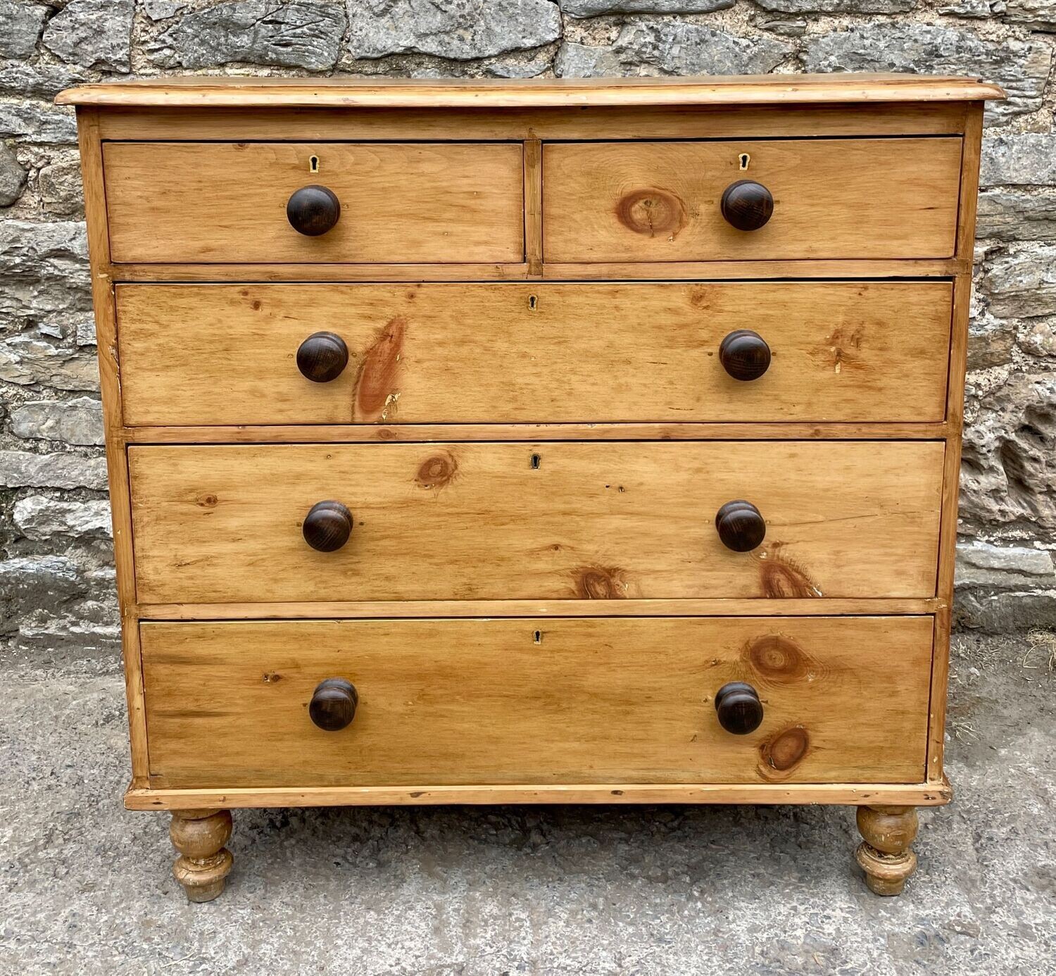 Victorian Stripped Pine Chest of Drawers