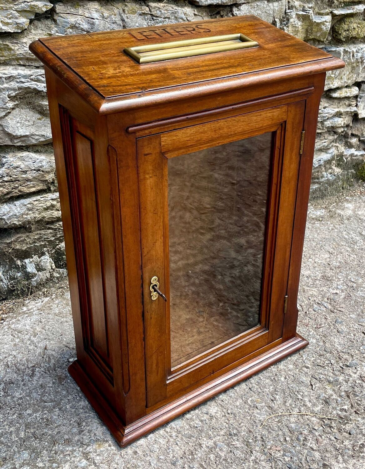 Antique Mahogany Estate Letterbox