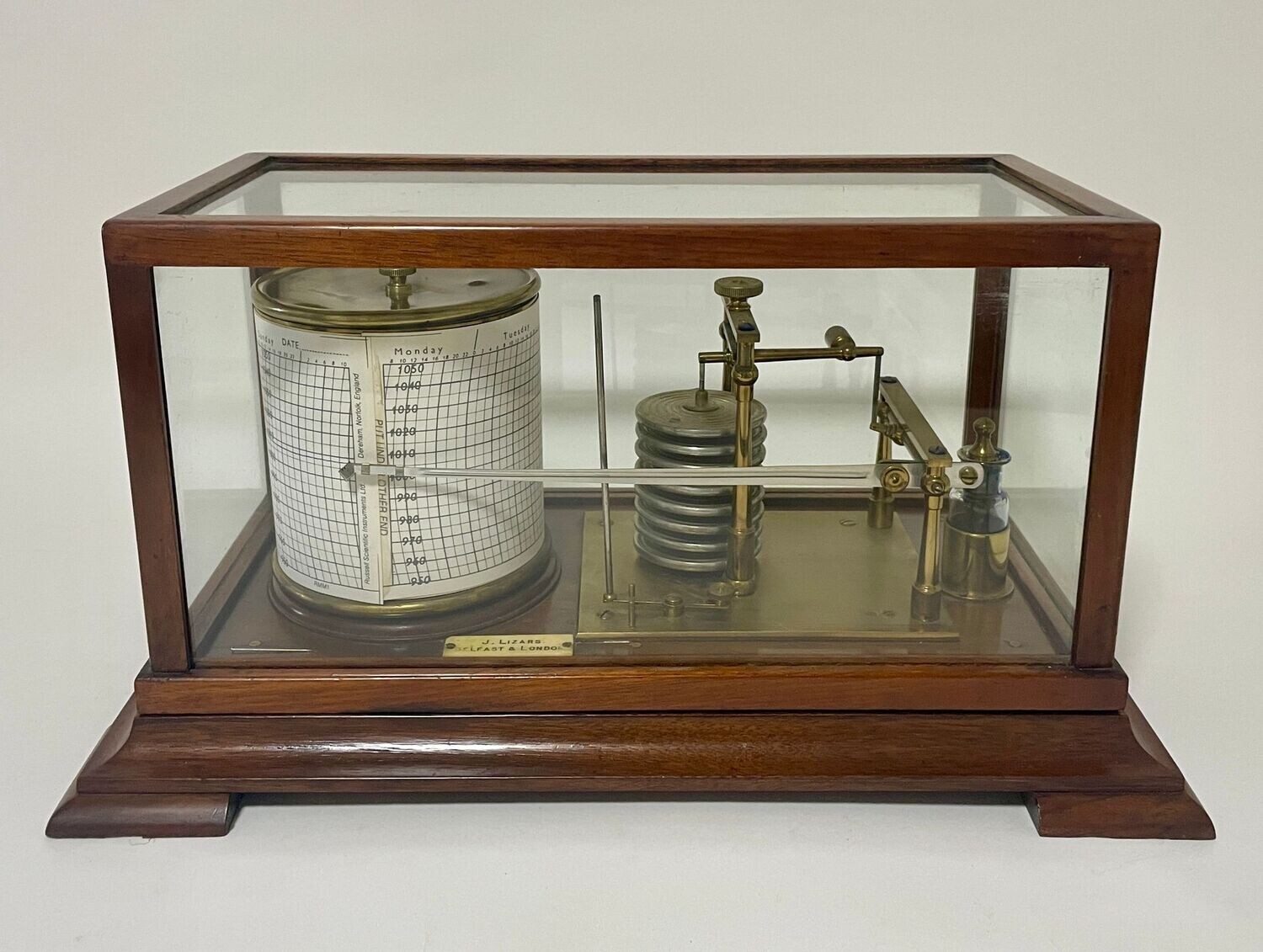 Antique Mahogany Barograph by J.Lizars