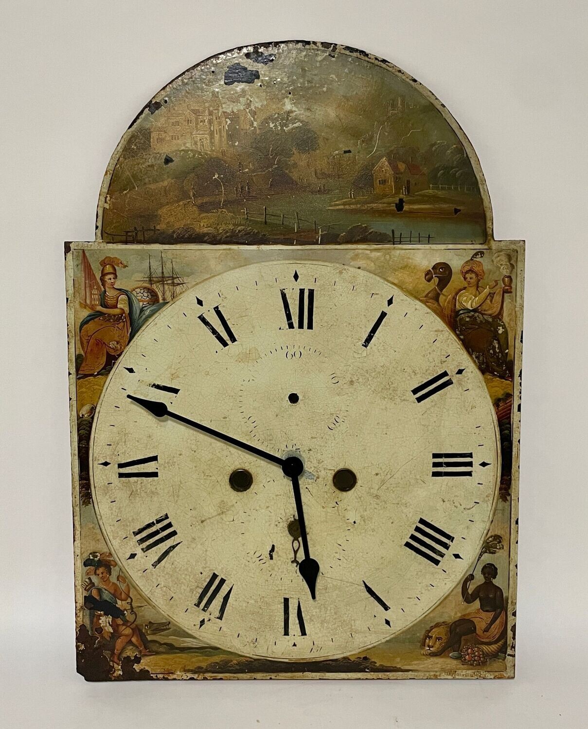 Antique Grandfather Clock Face with Quartz Movement