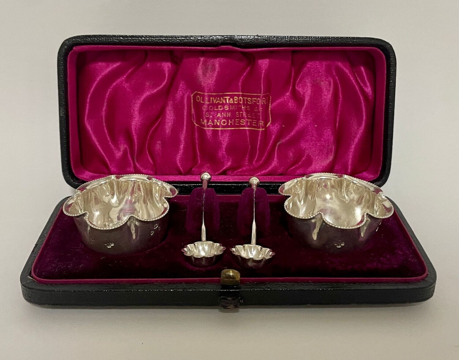 Victorian Silver Salts in Box