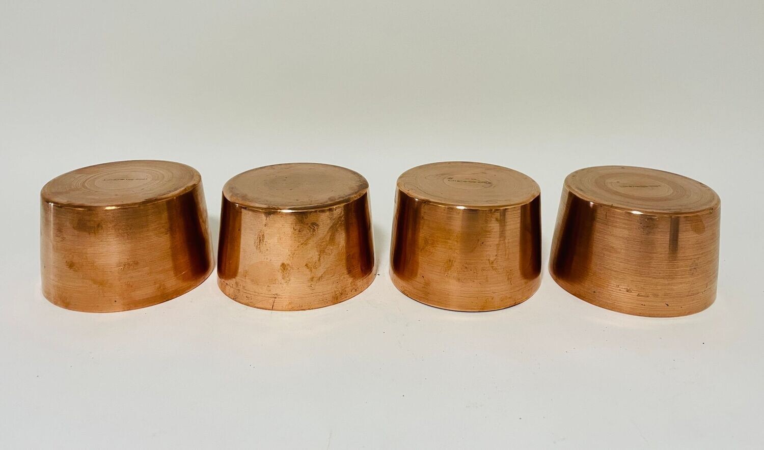 Set of 4 Military Copper Cooking Moulds