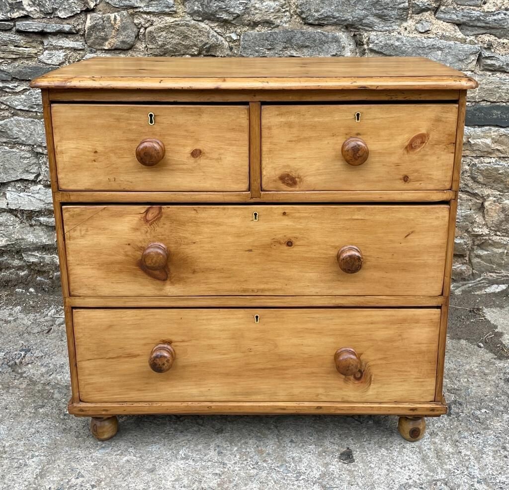 Small Antique Pine Chest of Drawers