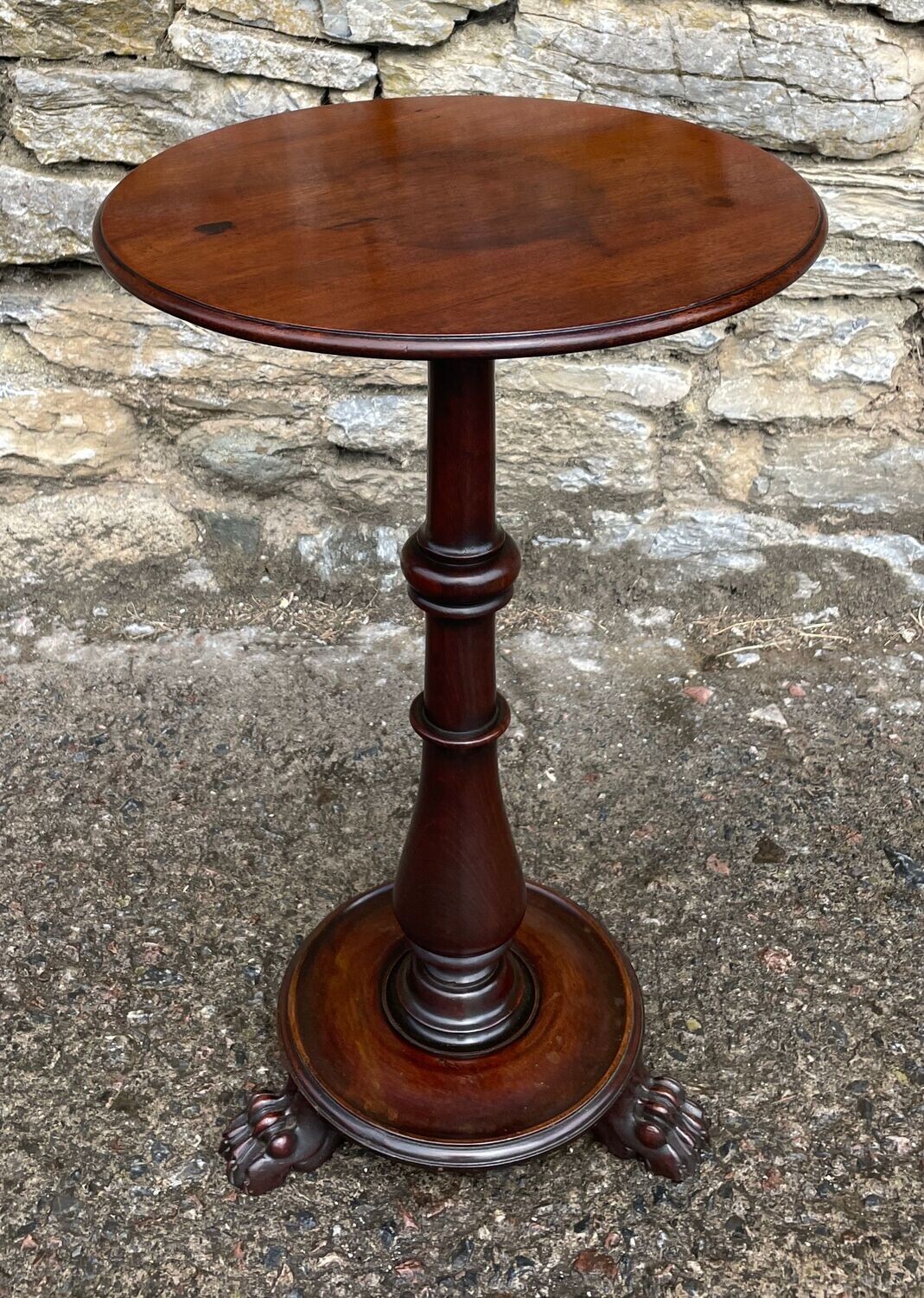 Victorian Mahogany Wine Table with Lions Paw Feet