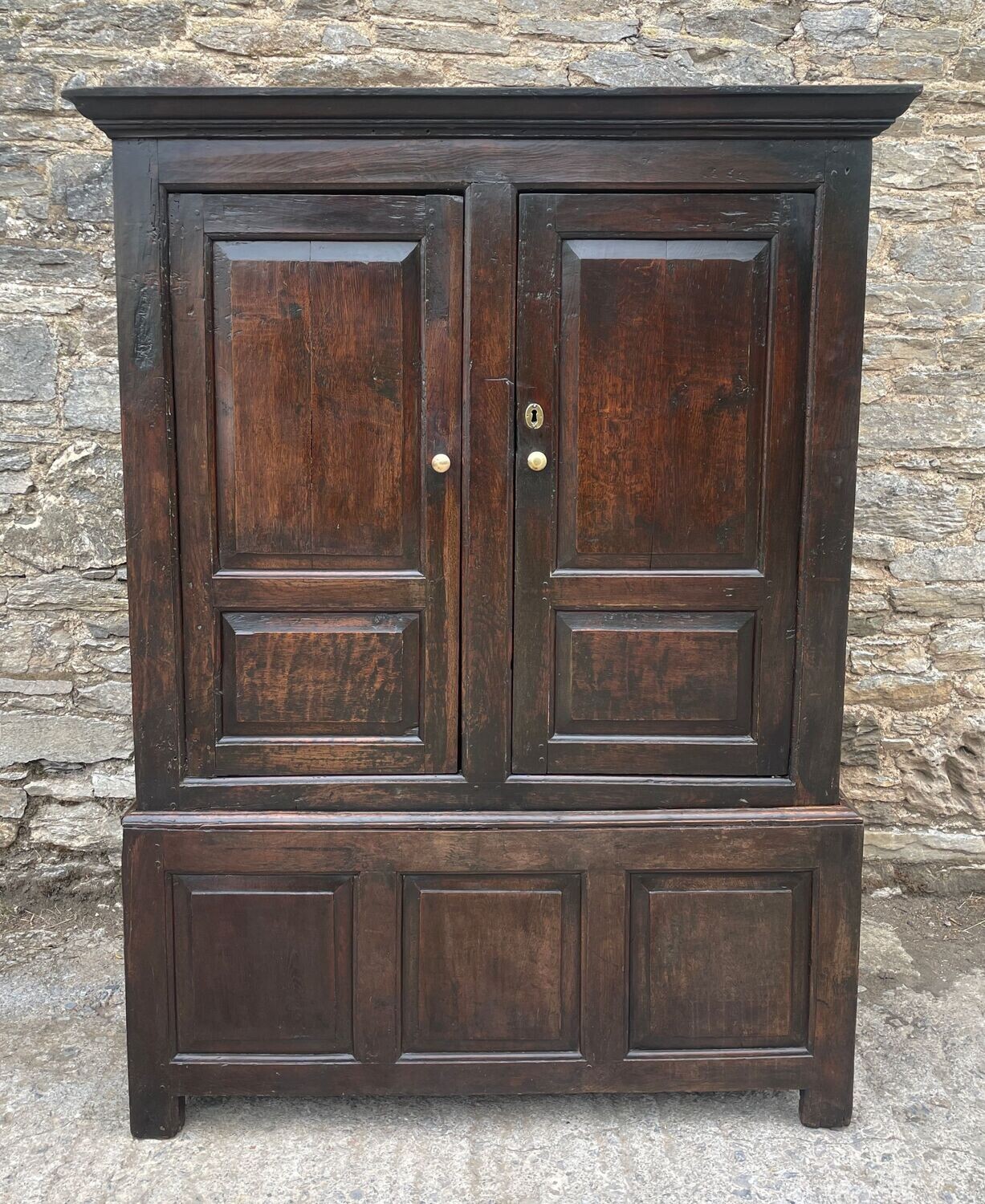 Early 18th Century Oak Livery Cupboard