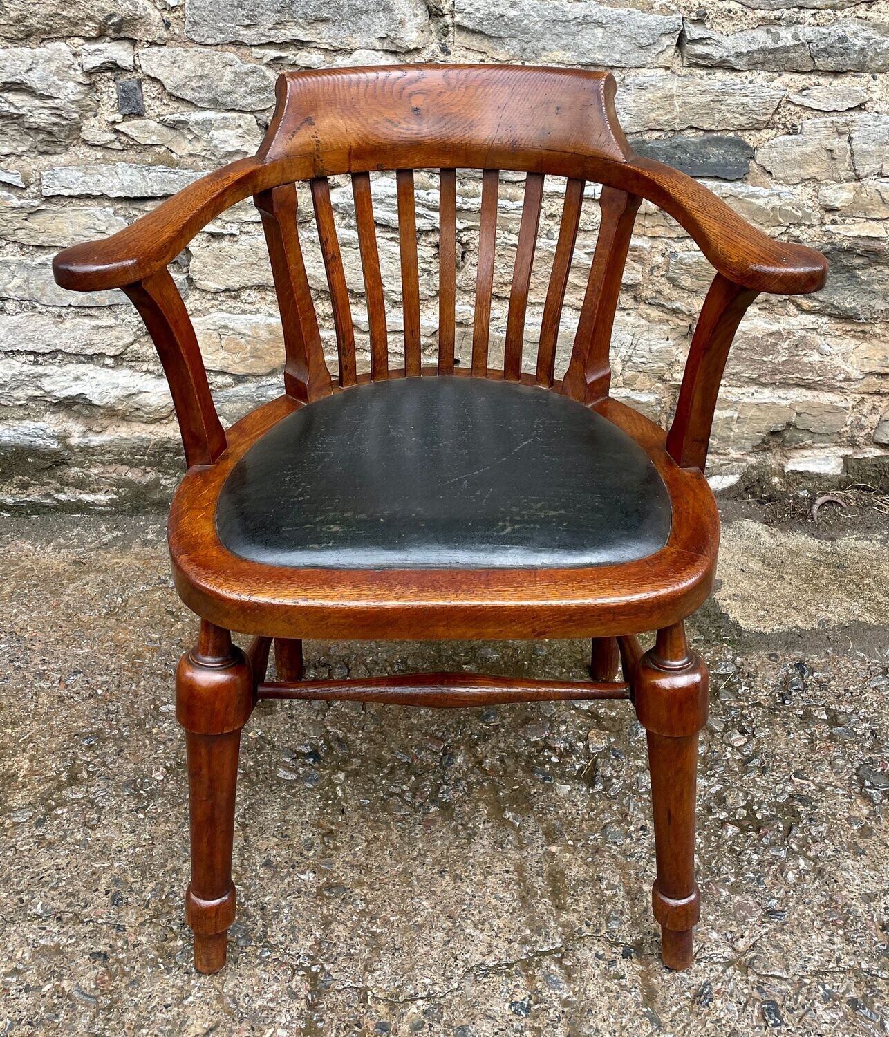Antique Oak Desk Chair