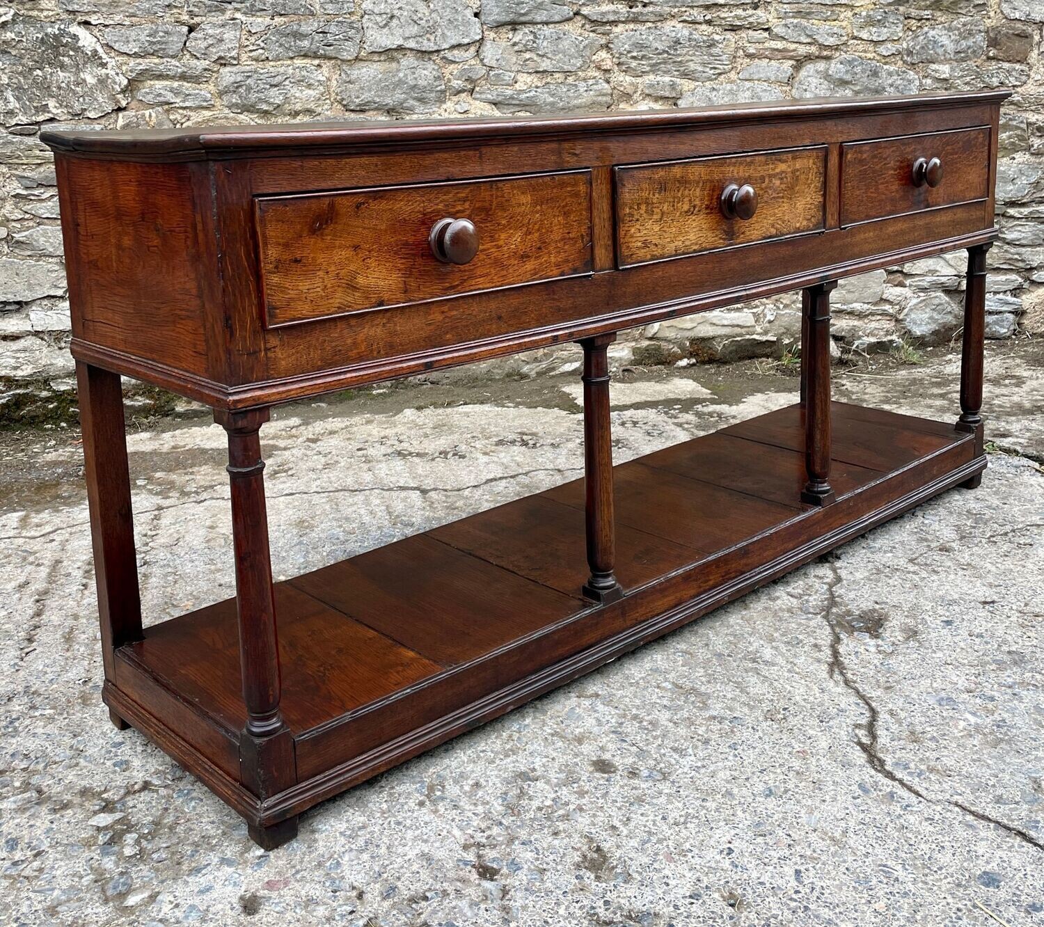 Georgian Oak Potboard Dresser Base
