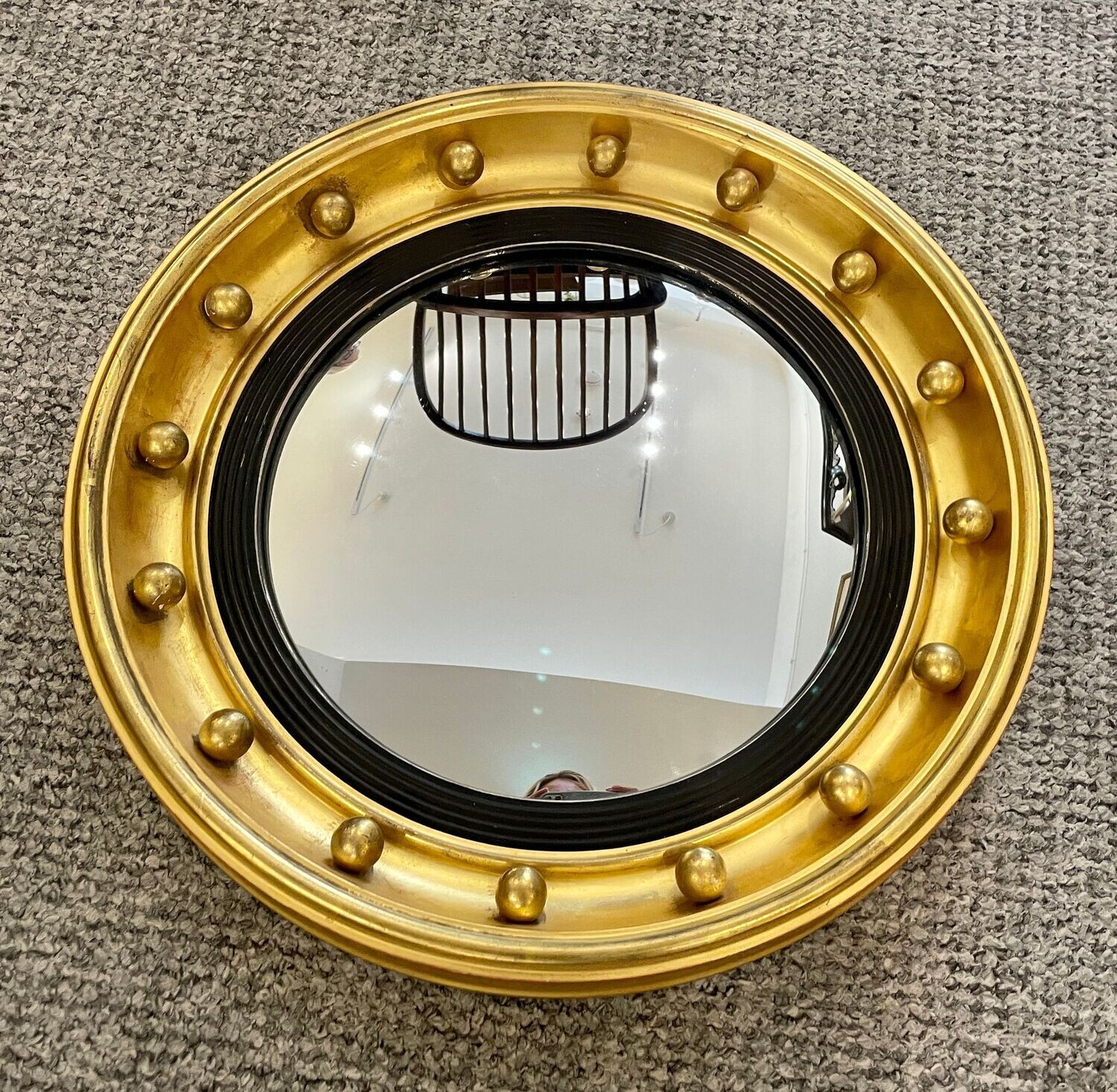 Antique Gilt Framed Convex Mirror