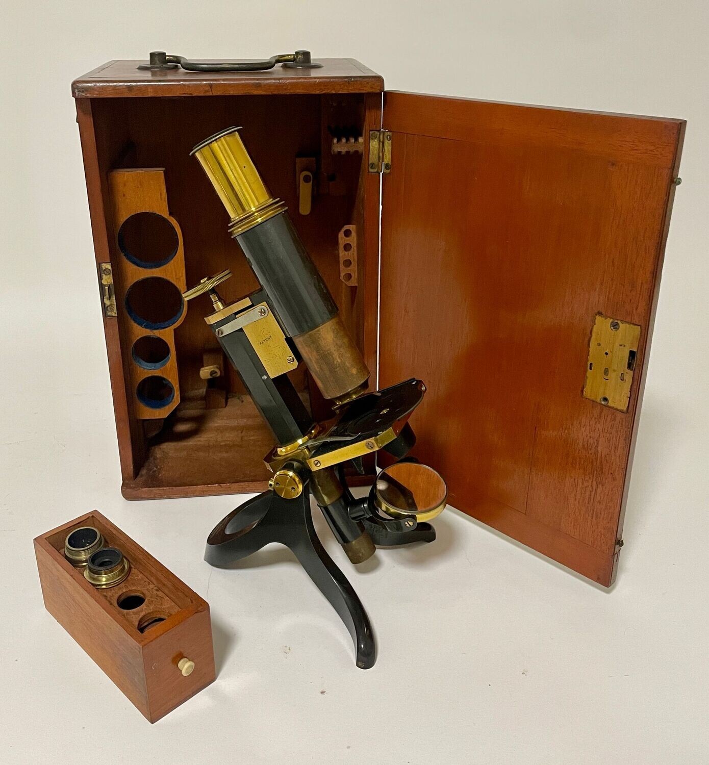 Victorian Microscope in Box by Swift and Son