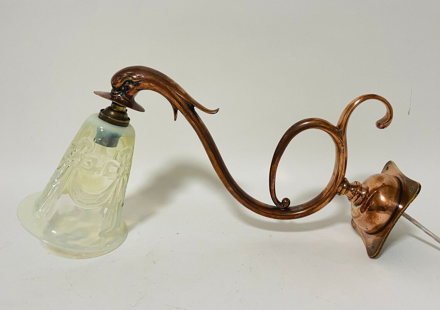 Art Nouveau Copper Wall Light