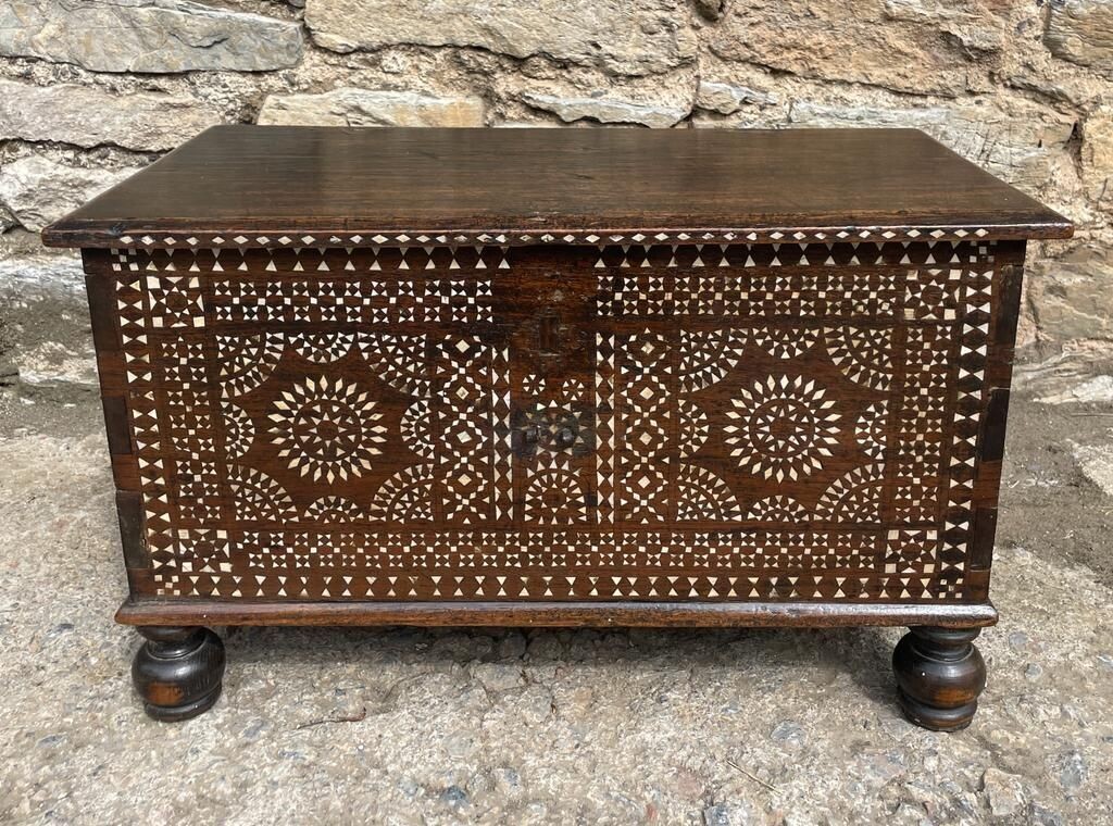 Antique East Asian Inlaid Trunk
