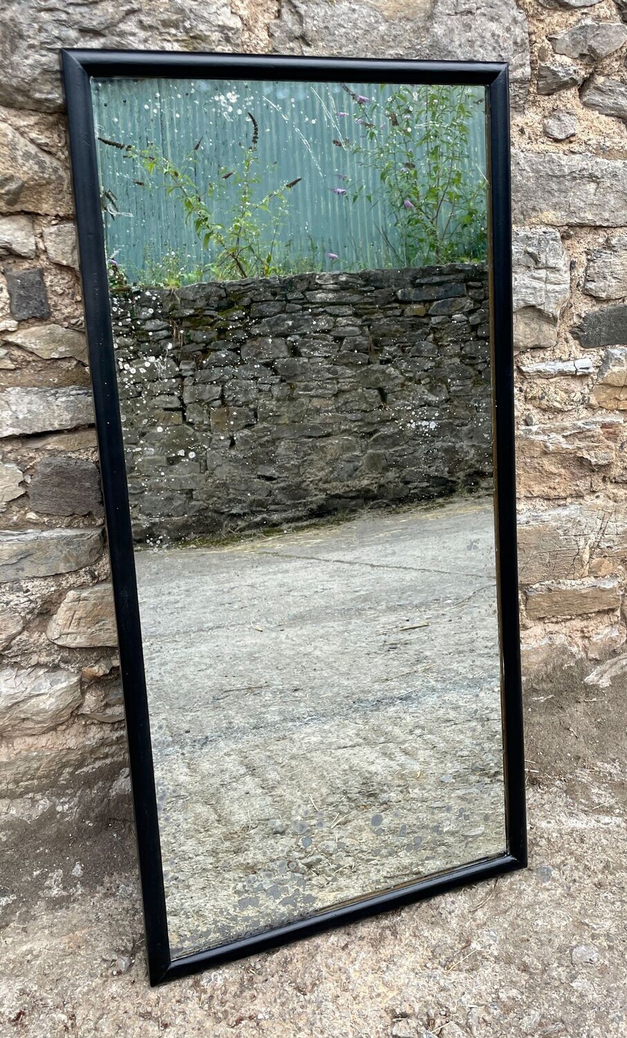 Antique Ebonised Tailors Mirror