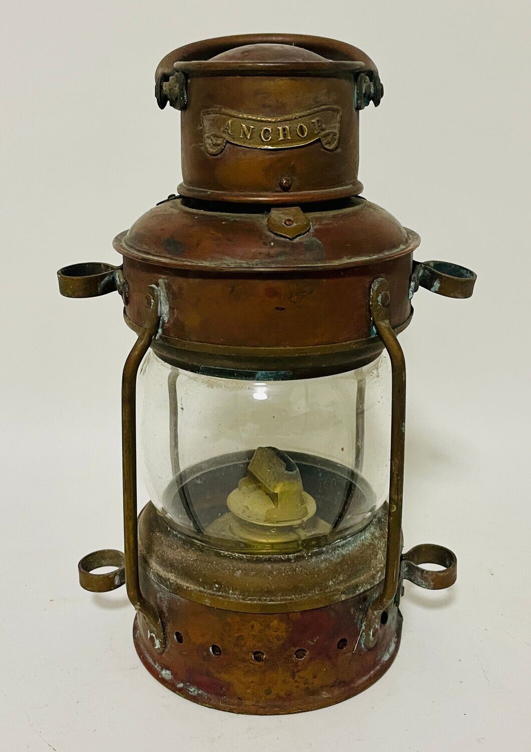 Ships Copper Anchor Lamp
