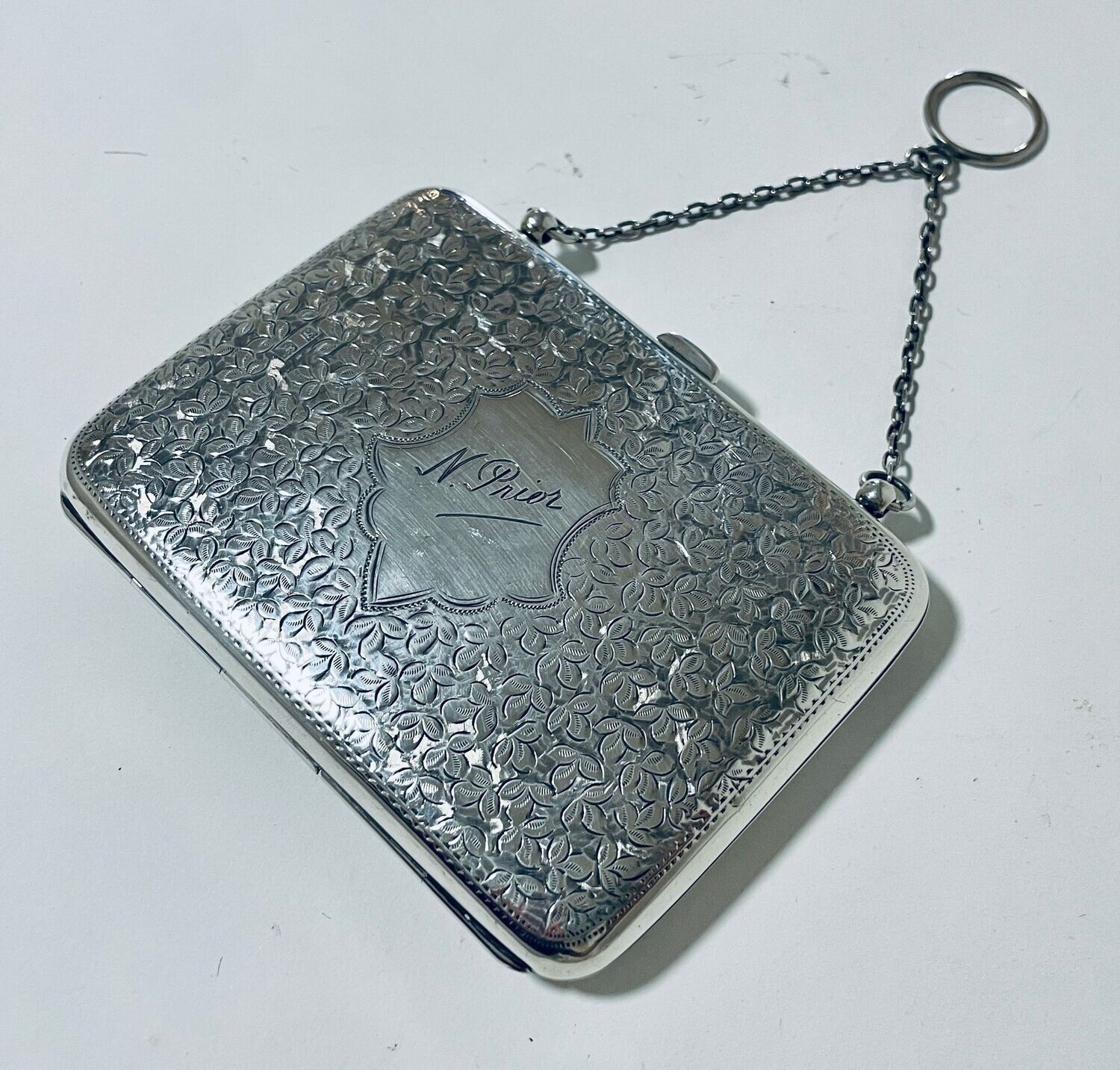 Antique Silver Calling Card Chatelaine