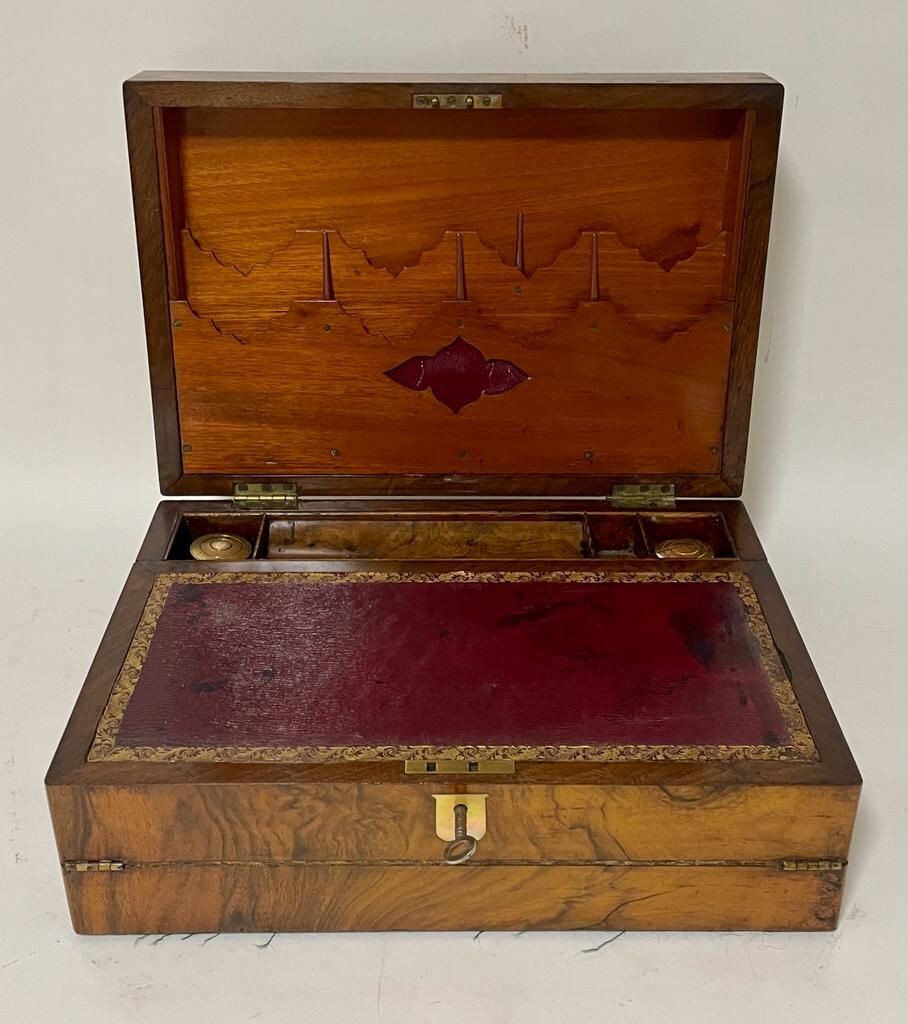 Victorian Burr Walnut Writing Slope