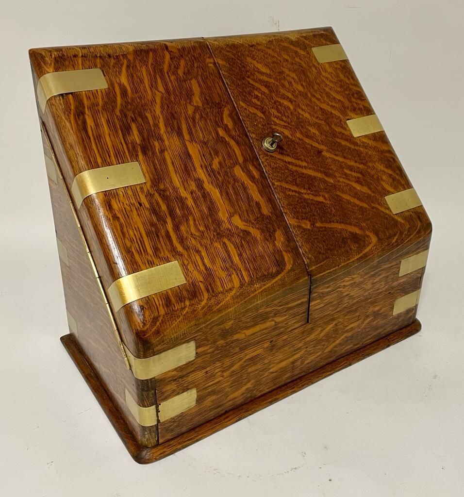 Victorian Brass Bound Stationery Cabinet