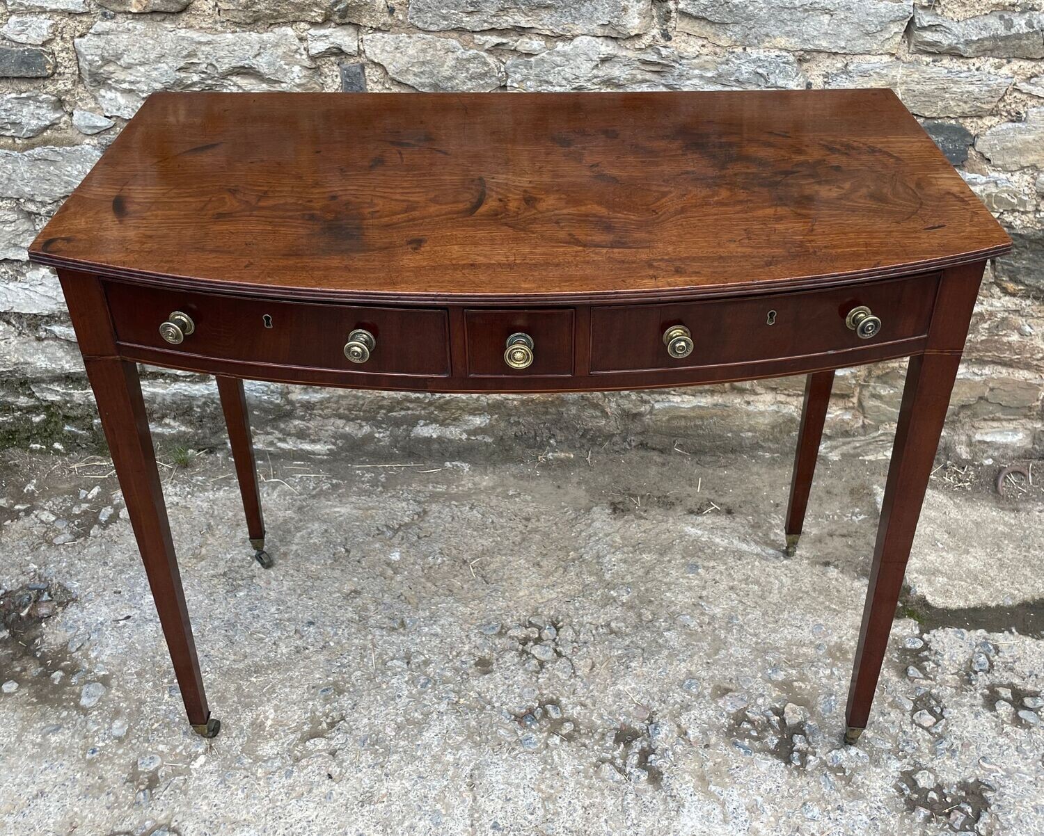 Georgian Mahogany Bow Front Table