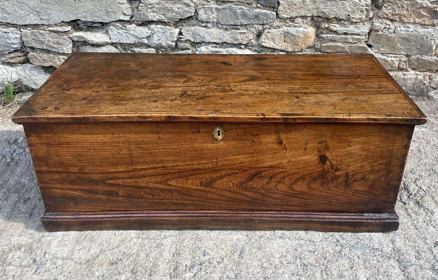 Antique Elm Blanket Box