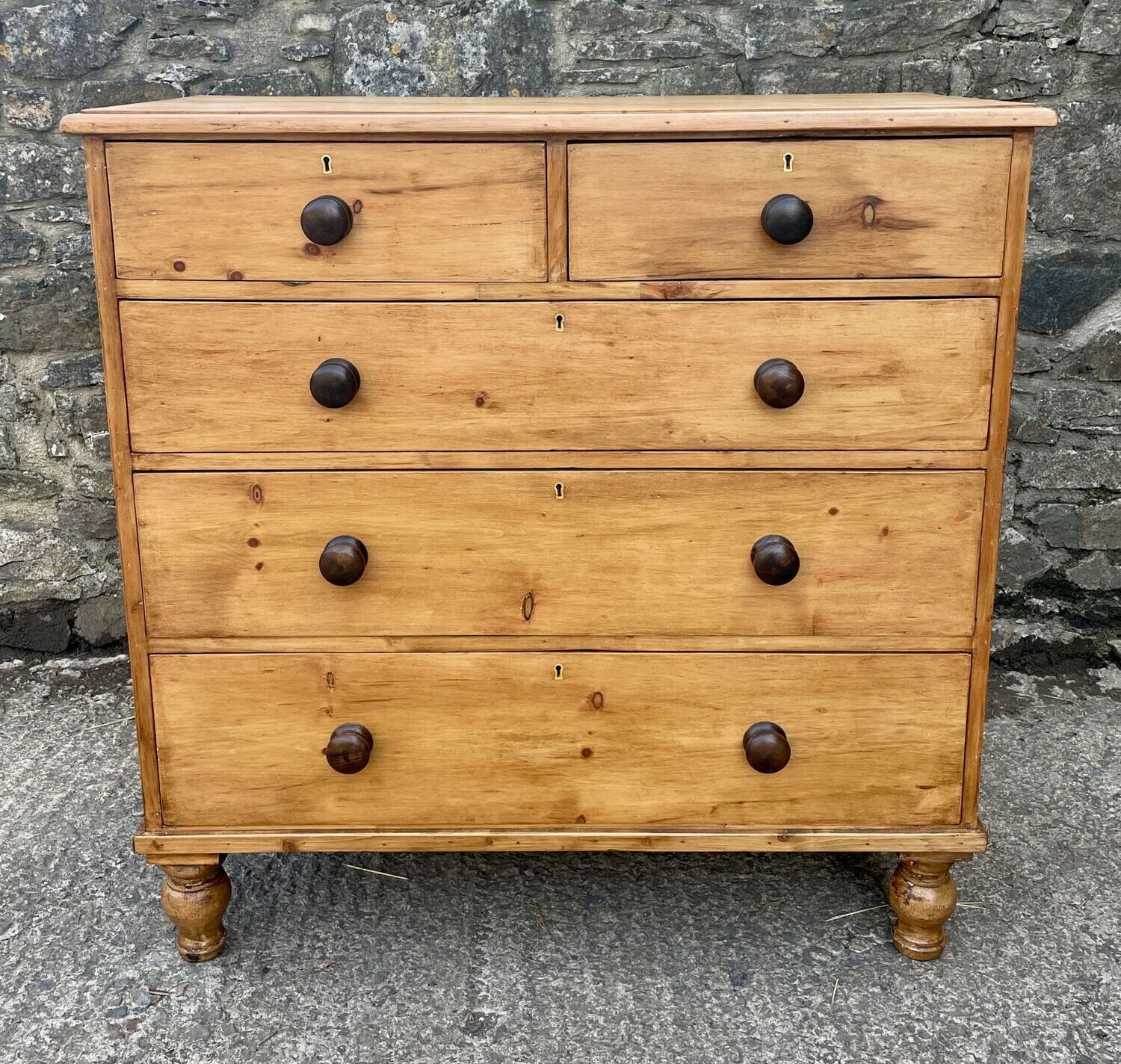​Antique Stripped Pine Chest of Drawers