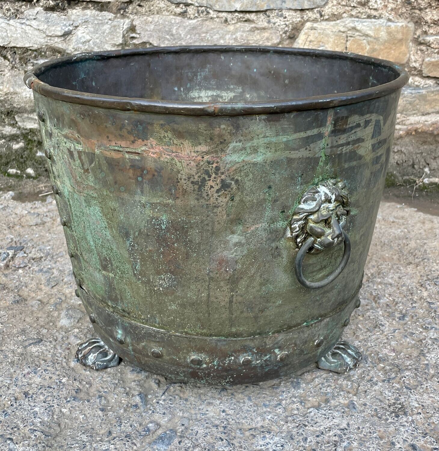 Victorian Verdigris Riveted Copper