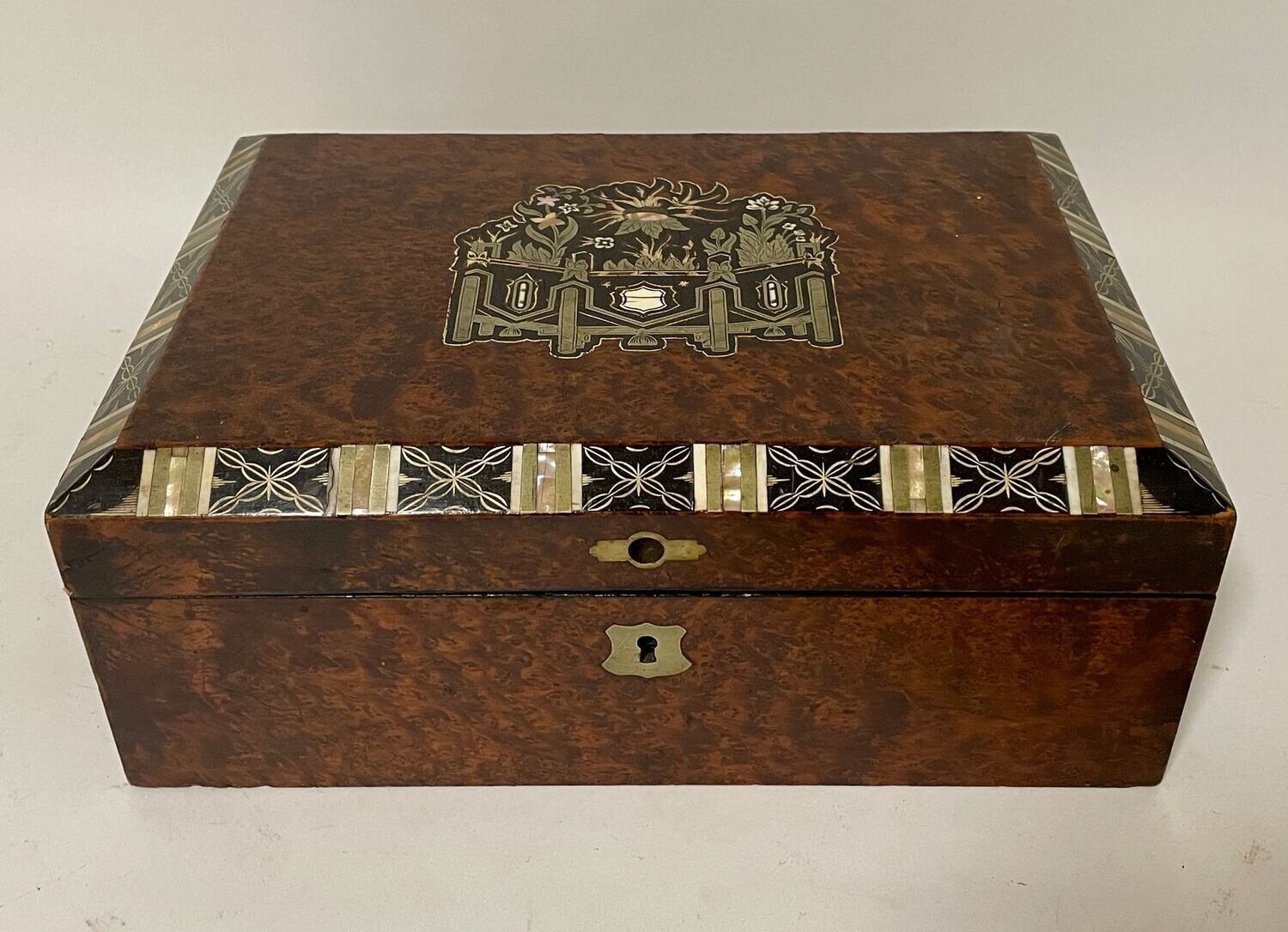 Antique Inlaid Writing Slope