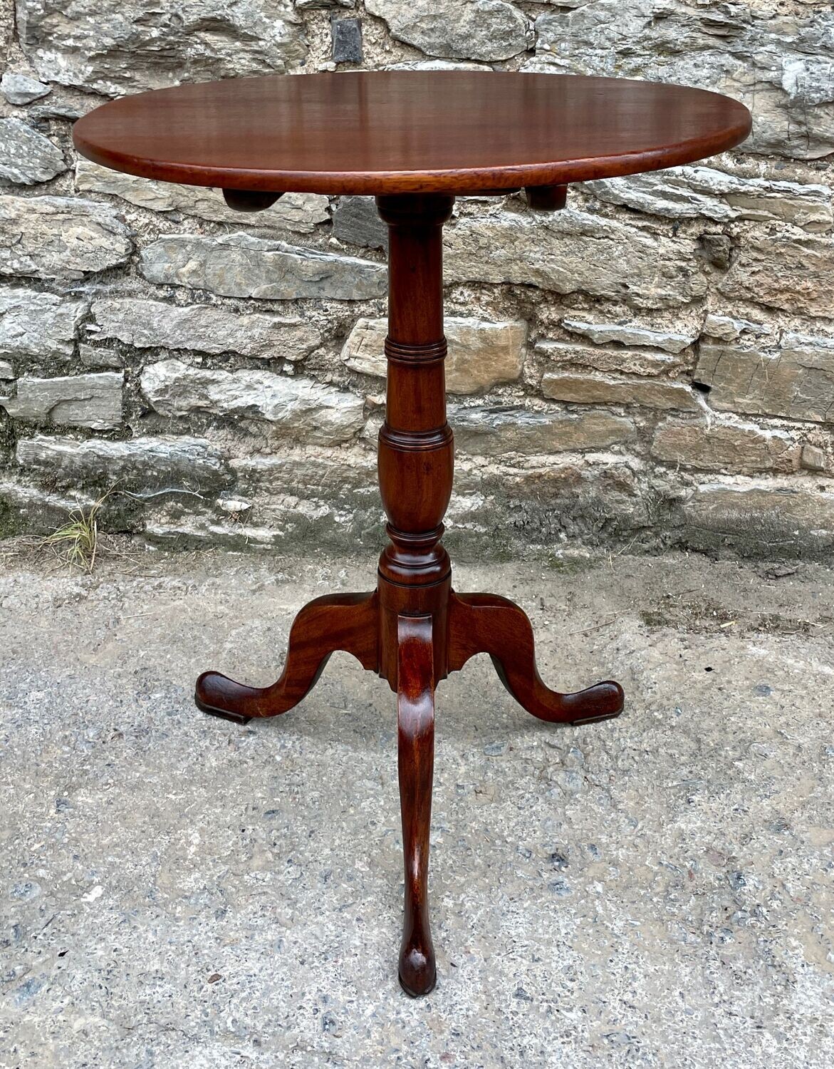 Georgian Mahogany Tilt Top Wine Table