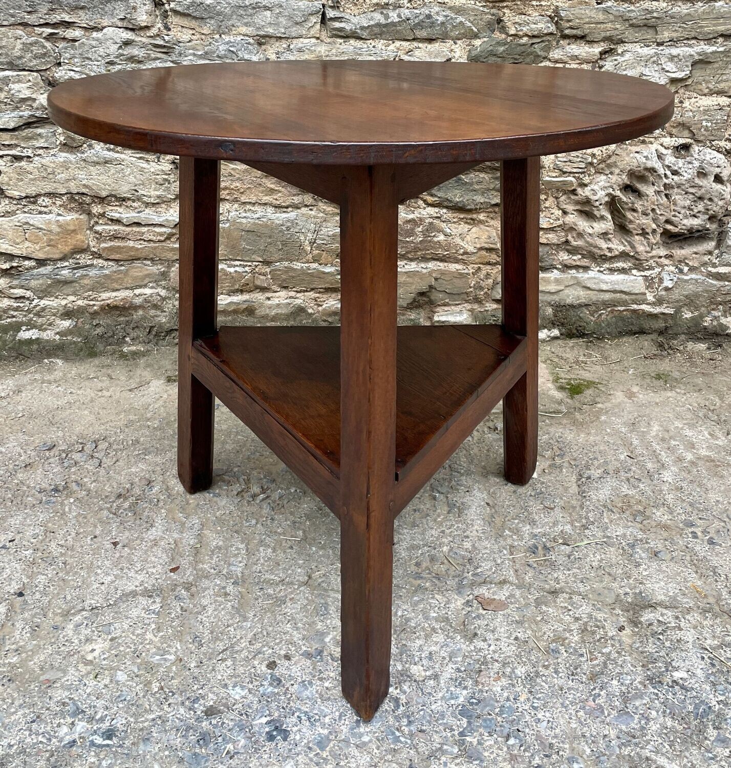 Antique Oak Cricket Table