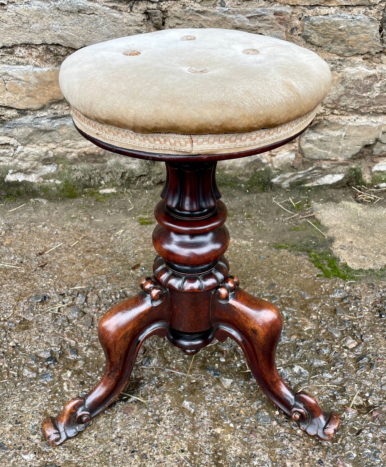 Victorian Mahogany Revolving Piano Stool