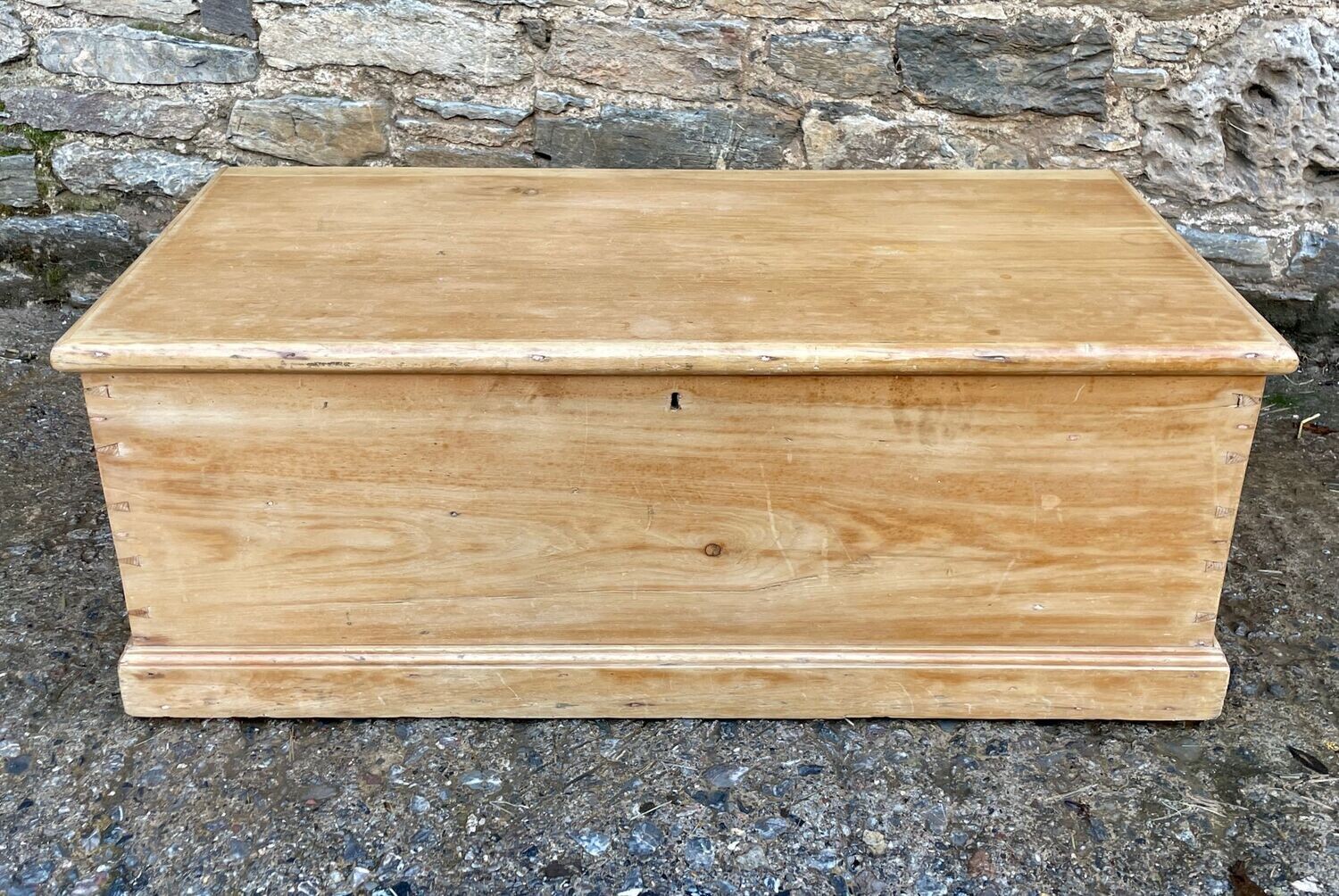 ​Antique Stripped Pine Blanket Box