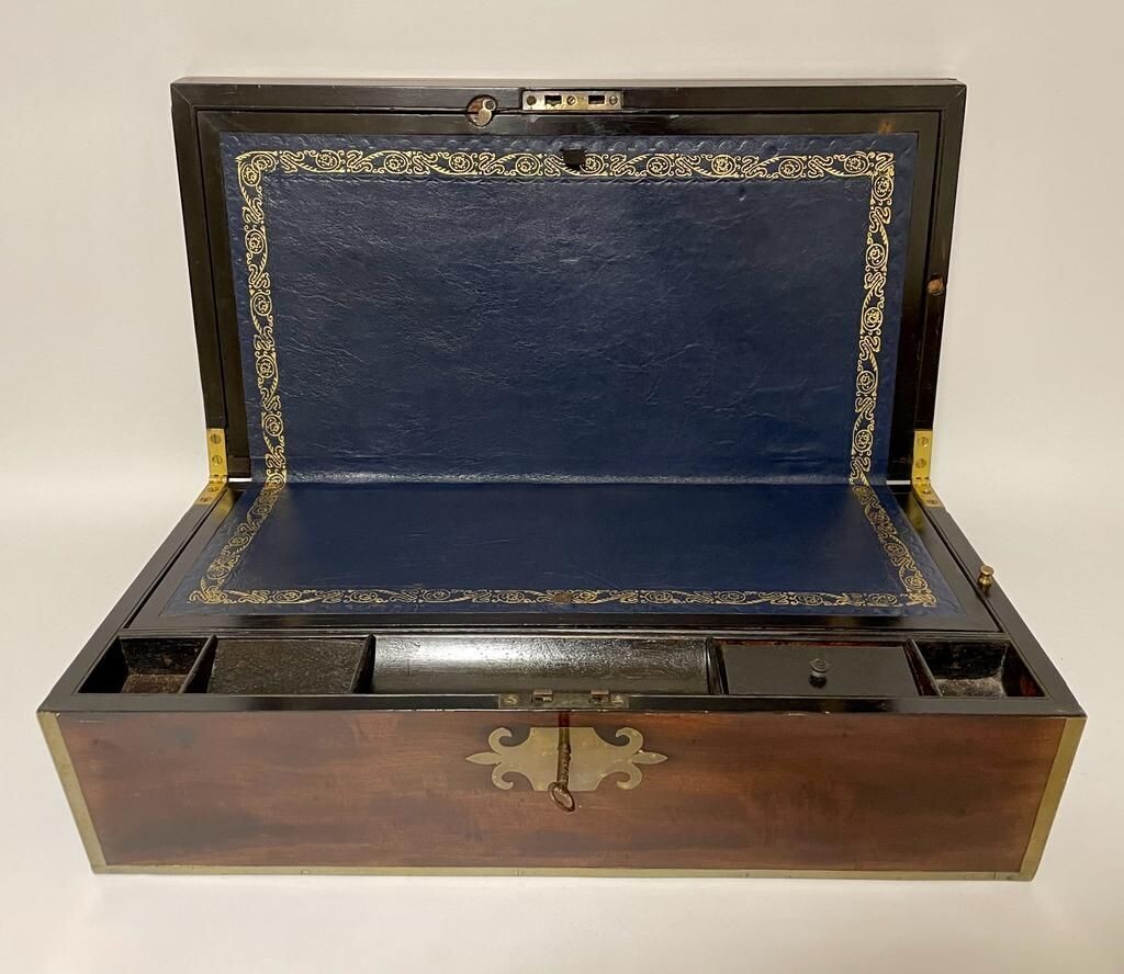 Georgian Mahogany Writing Slope with Secret Drawers