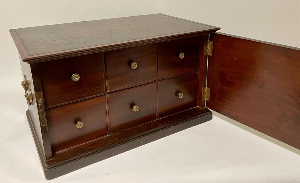 Georgian Mahogany Estate Cupboard Possibly Military