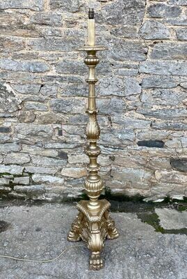 Antique Giltwood Standard Lamp