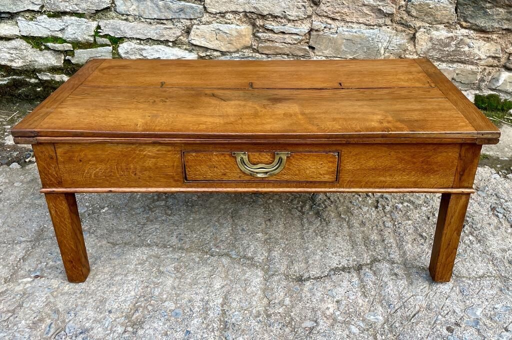 Antique Oak Fold-Over Coffee Table