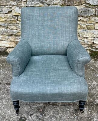 Antique French Upholstered Armchair