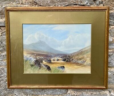 “Tavy Cleave, Dartmoor” Watercolour by W.H.Dyer