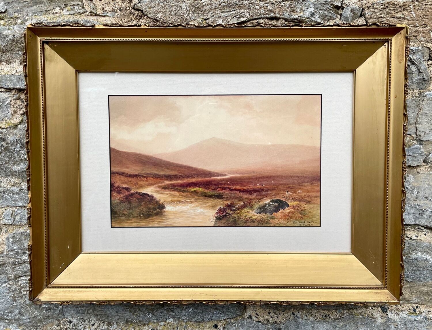 ​“Taw Marsh, Dartmoor” Watercolour by W.H.Dyer