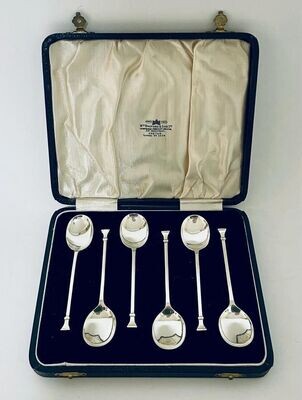Set of Six Antique Silver Spoons