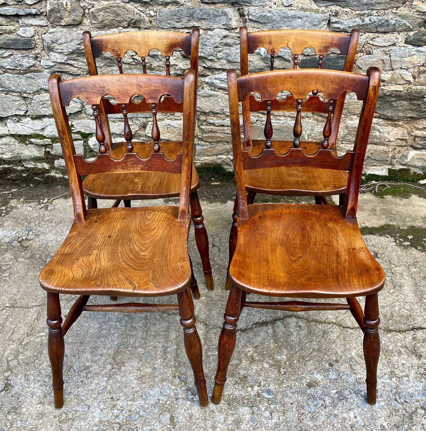 Set of 4 Victorian Elm Chairs