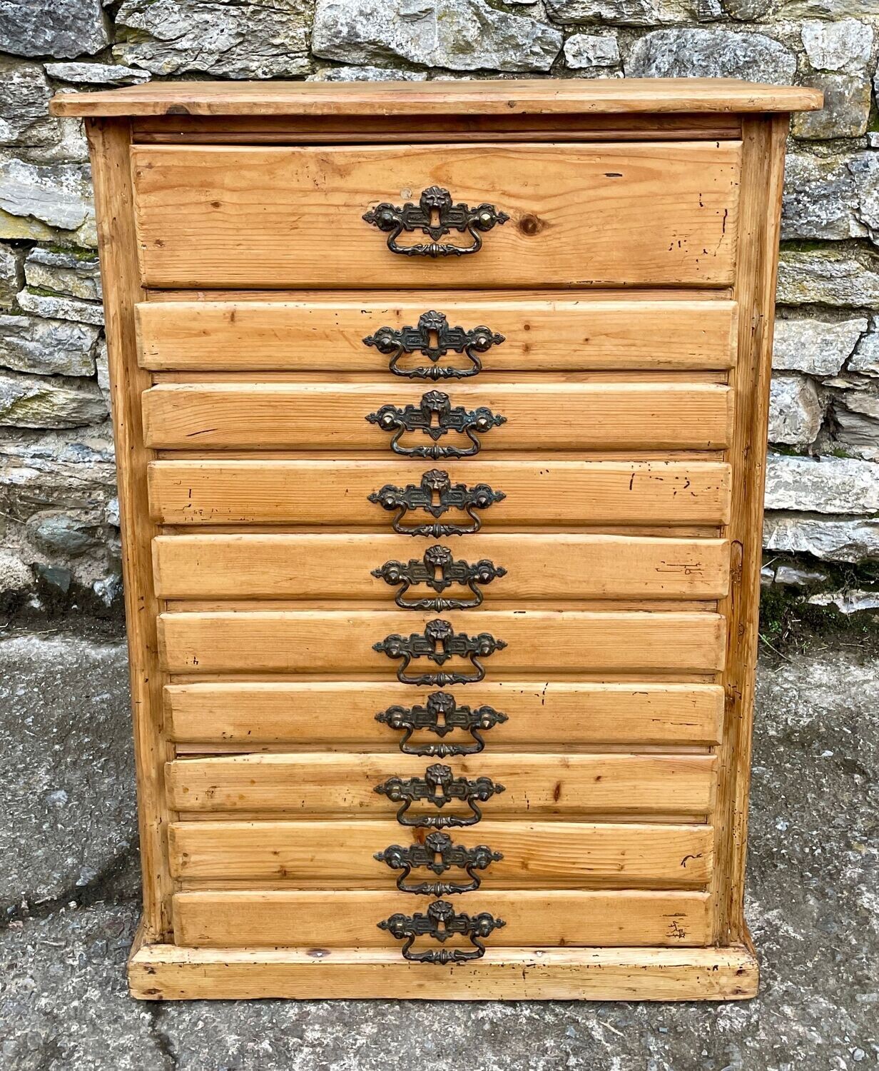 Antique Pine Flight of Drawers