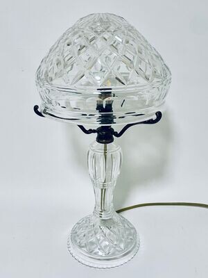 Antique Cut Glass Mushroom Table Lamp