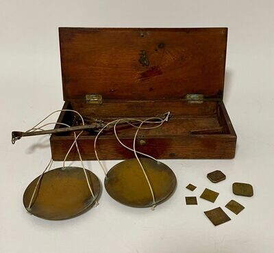 Antique Travelling Apothecary Scales