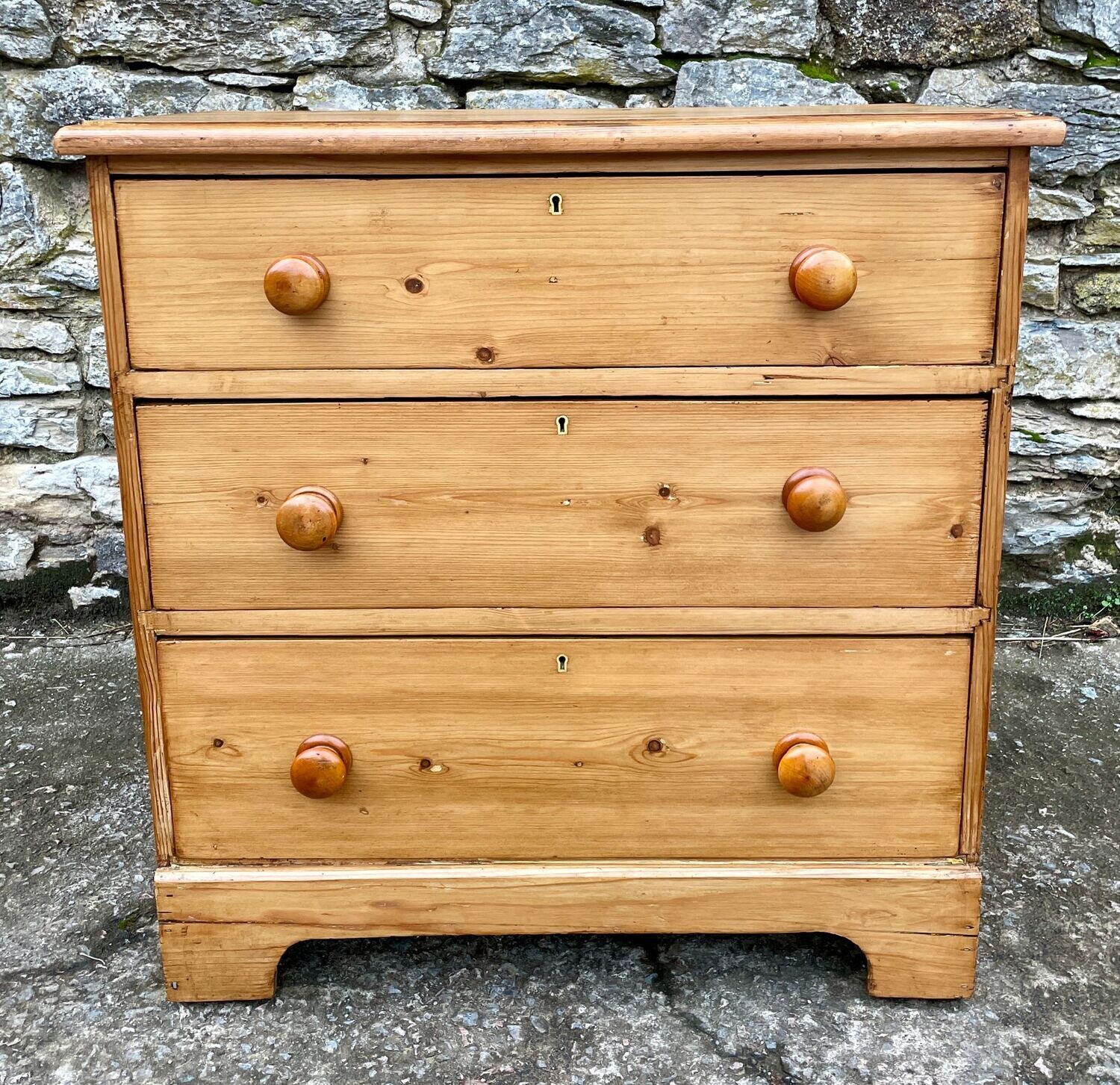 Small Antique Pine Chest of Drawers