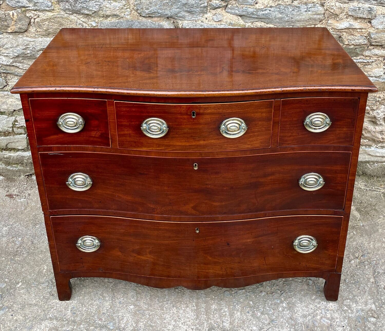 Georgian Mahogany Serpentine Chest of Drawers