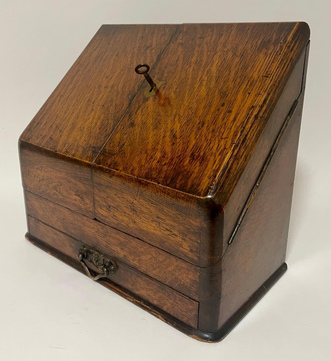 Small Antique Oak Stationery Cabinet